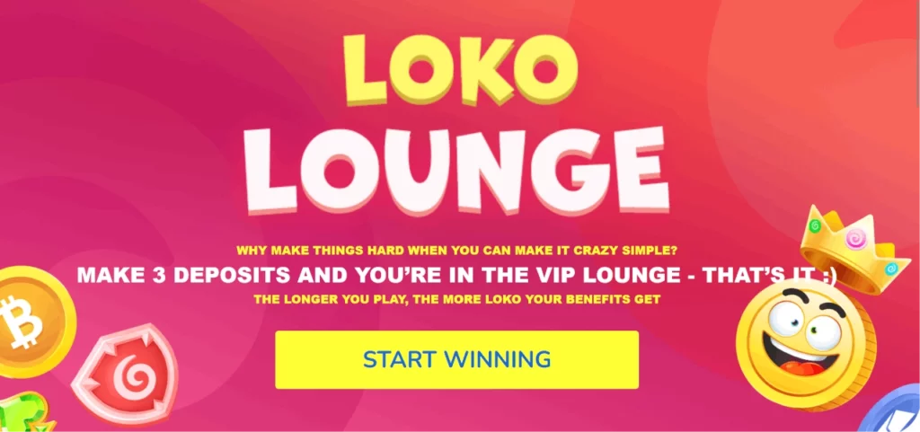 crypto loko logon page screenshot